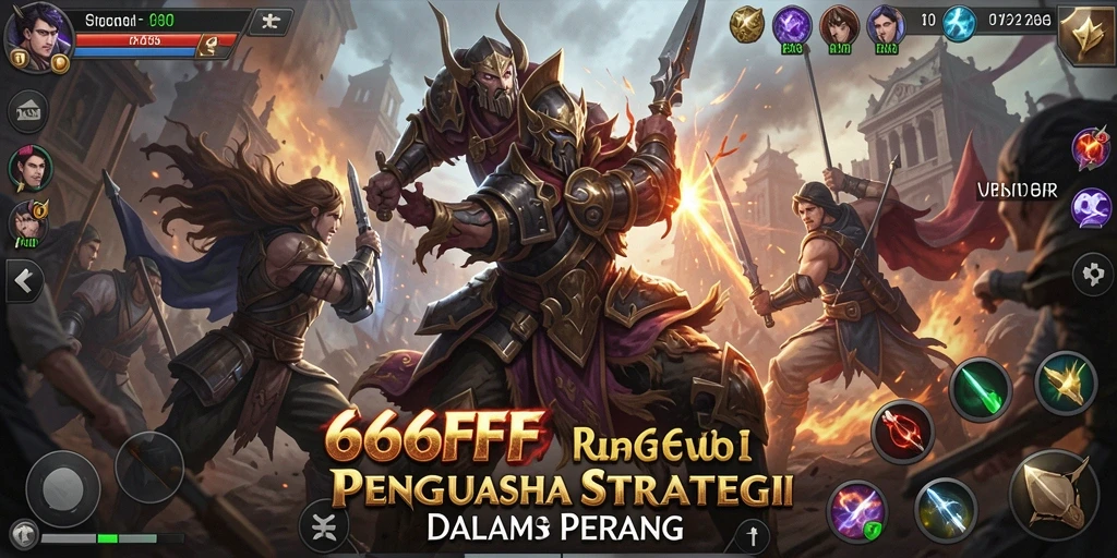 Tangkapan layar dari gameplay seru 666FF yang menampilkan peperangan strategis.