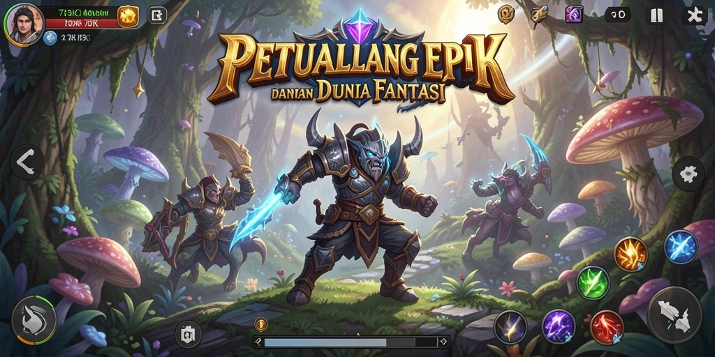 Gameplay RPG yang mendalam dan interaktif di 73K.