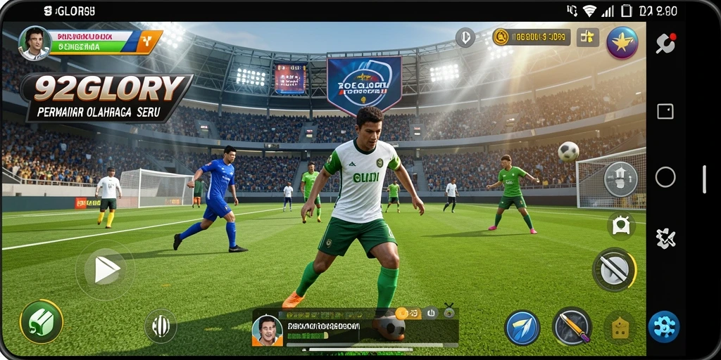 Screenshot gameplay 92GLORY yang menunjukkan aksi pertandingan olahraga menarik.