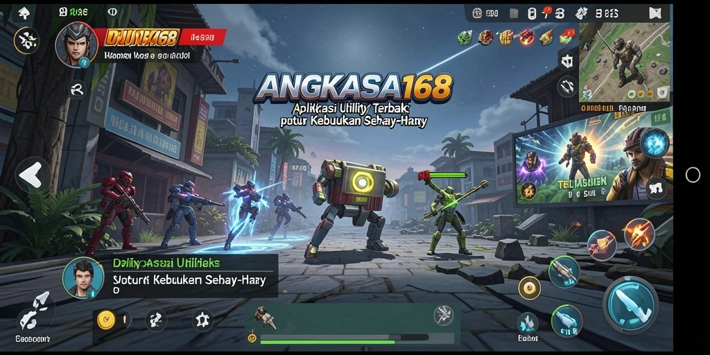 Tampilan utama ANGKASA168 dengan berbagai fitur Utility.