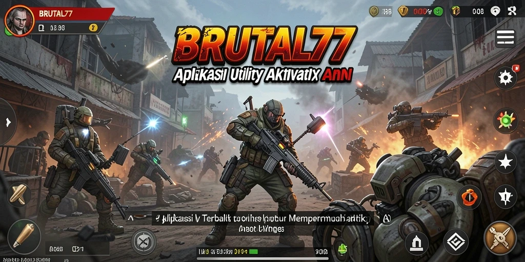 Screenshots utama BRUTAL77 menampilkan fitur-fitur Utility yang efisien.