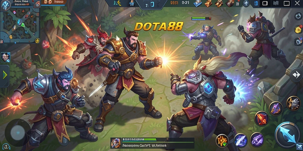 Tangkapan layar DOTA88 menampilkan aksi intens dan strategi tim dalam gameplay TPS.