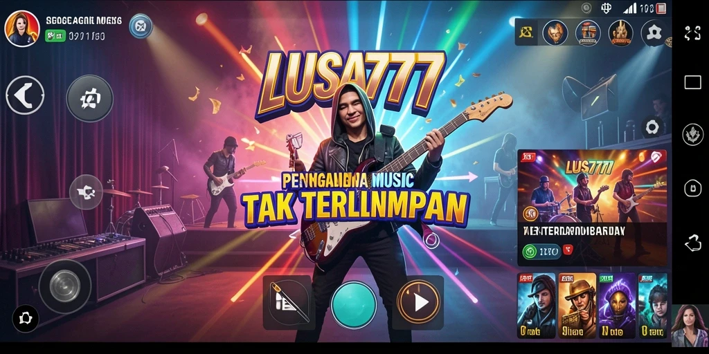 Tampilan gameplay <strong>LUSA777</strong> yang interaktif dan seru dengan berbagai tantangan musik.