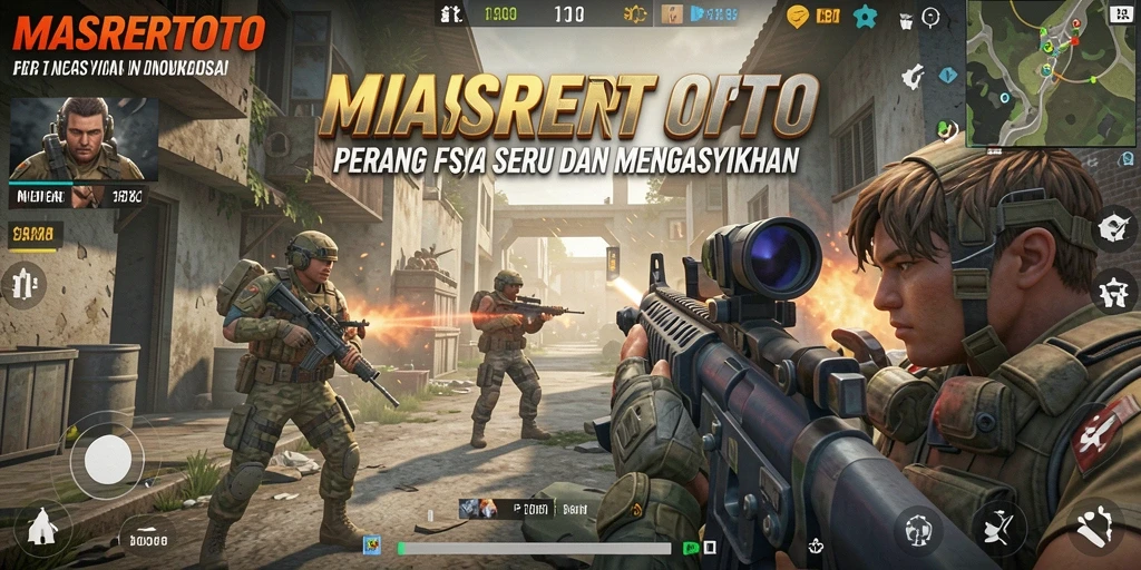 Tampilan gameplay intens dalam MASRERTOTO dengan aksi pertempuran mendebarkan.