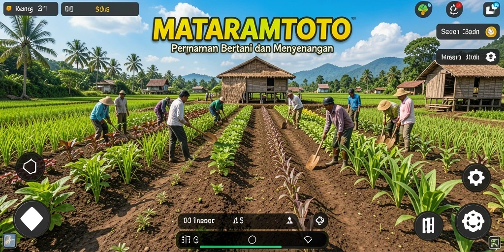 Tampilan menarik dari gameplay pertanian di MATARAMTOTO.