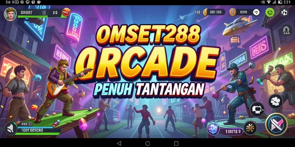 Screenshot OMSET288 menampilkan pengguna yang serius dalam permainan Arcade.