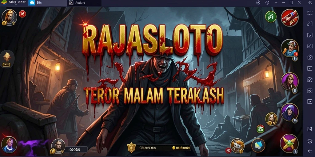 Screenshot utama RAJASLOTO menampilkan momen mencekam dalam gameplay Horror.