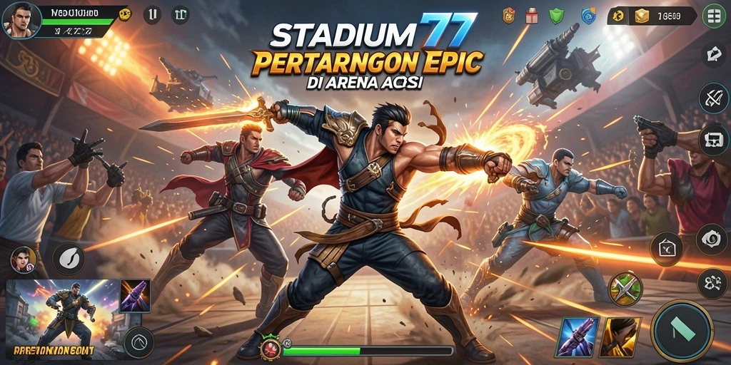 Gameplay menarik STADIUM77 dengan aksi pertarungan yang seru.