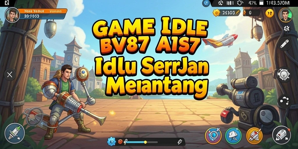 Tampilan gameplay V87 yang menarik dan interaktif menggambarkan permainan Idle yang seru.