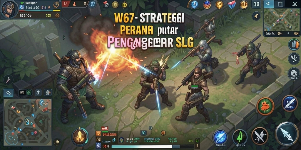 Tampilan gameplay <strong>W67</strong> yang menarik dan dinamis saat bertempur.