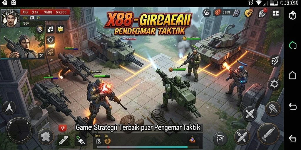 Gambar yang menampilkan aksi gameplay strategi yang mendebarkan di X88.