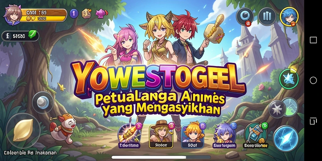 Tampilan gameplay YOWESTOGEL yang mengasyikkan dan penuh warna.